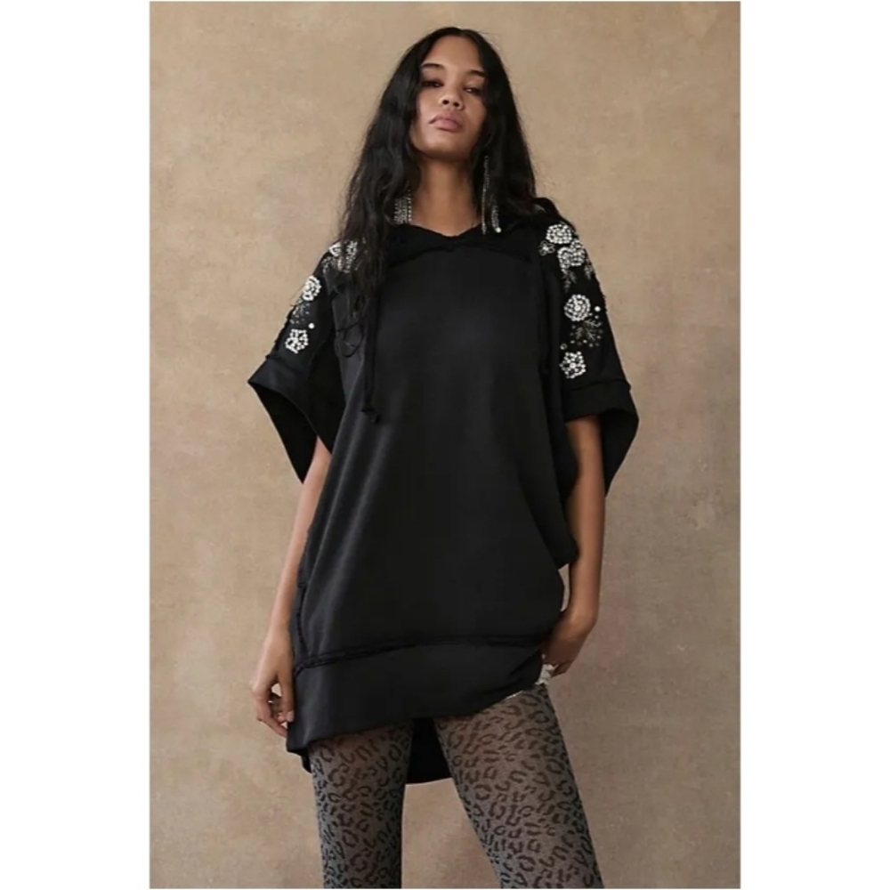 We The Free × Free People Diamond In The Rough Washed Black Nwt